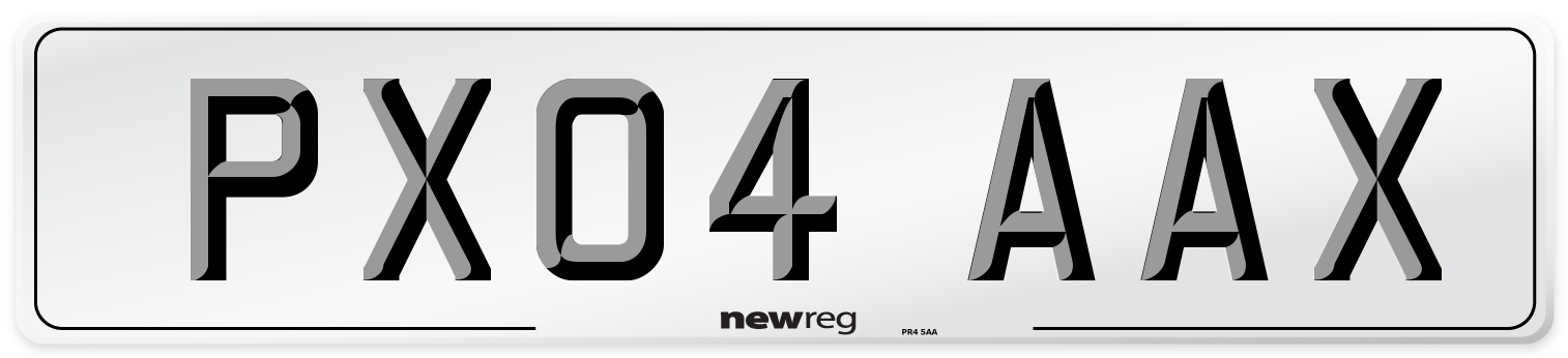 PX04 AAX Number Plate from New Reg